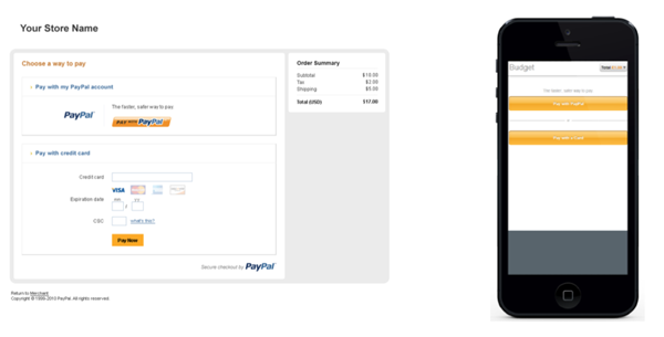 Template A PayPal Hosted Pro Solution